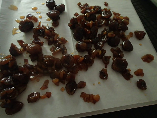 Candied Chestnuts - drying