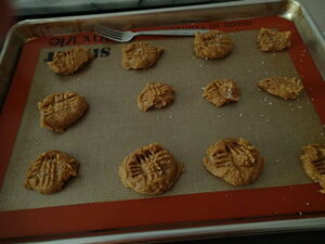 Peanut butter Cookies before Baking